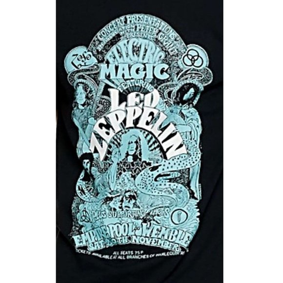 Led Zeppelin Electric Magic metal rock Official cotton T-Shirt M NWT - Picture 2 of 2